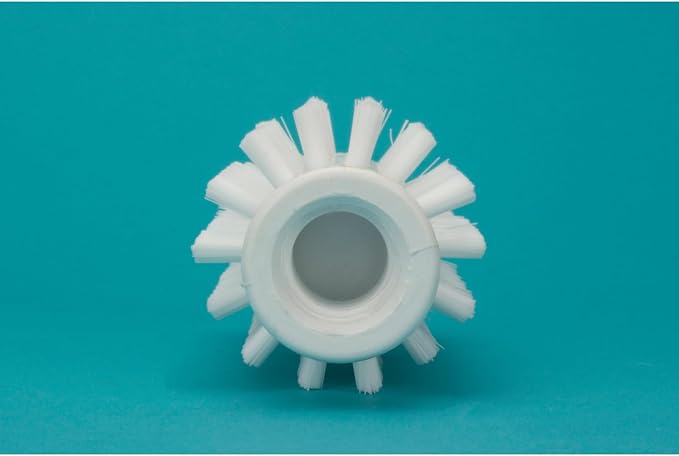 SPARTA Industrial Tank Brush Head Pipe Brush Head, Drain Brush with 3/4" Thread Hole (Handle Not Included) for Commercial Use, Plastic, 2 x 5.7 Inches, White (Pack of 6)