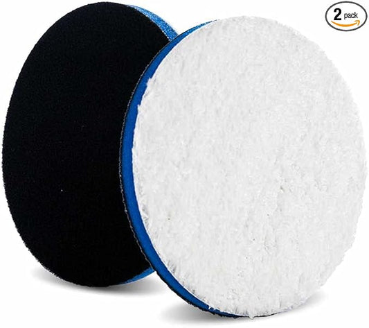 6.25" Microfiber Cutting Pads (2-Pack) - Great for defect Removal, deep Scratches and compounding. Fits 6" Backing Plate.