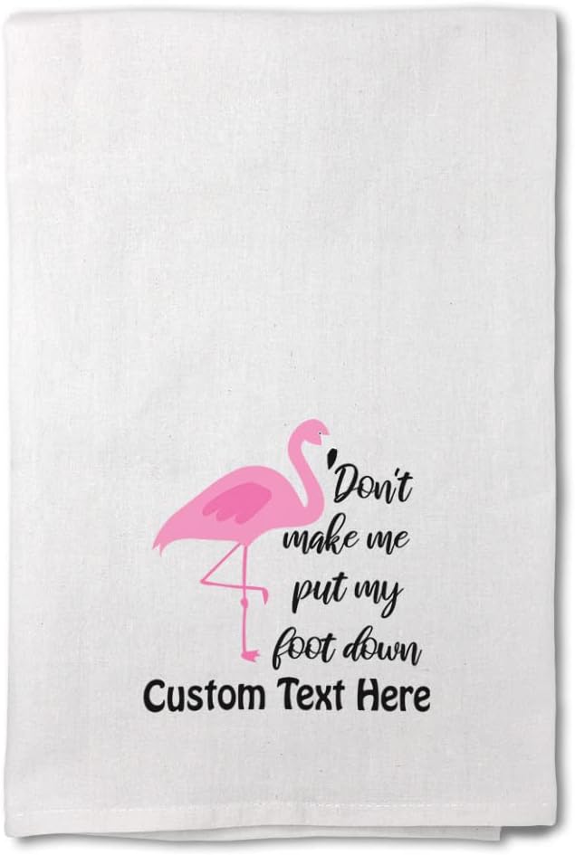 Style In Print Custom Mothers Day Decor Flour Kitchen Towels Foot Down Deep Flamingo Crown Flower Me Birds Cleaning Supplies Dish Towels Personalized Text Here
