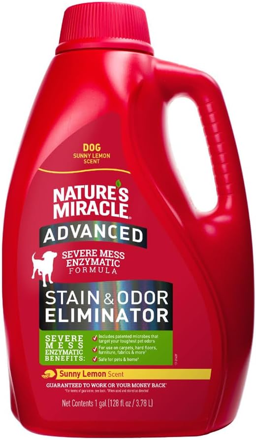 Nature's Miracle Advanced 128oz Dog Stain & Odor Remover and Set-In Stain Destroyer Bundle