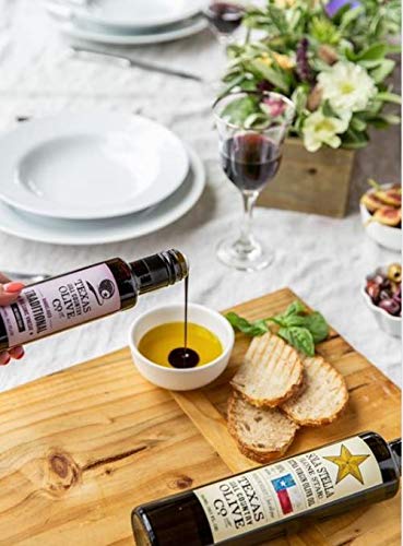 Pomegranate Balsamic Vinegar - Gourmet Barrel Aged Infused Balsamic Vinegar - Great for Dressing Dipping Glazing - No Artificial Flavors or Added Sugar - Made in Texas (8.5 oz, 2 Pack)