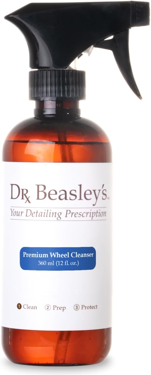 Dr. Beasley's Premium Wheel Cleanser for Autos 12 Fl Oz - Removes Dust, Dirt, and Grease on Wheels, Clings to Surface for Zero Waste and Maximum Results, Gives Wheels Remarkable Shine