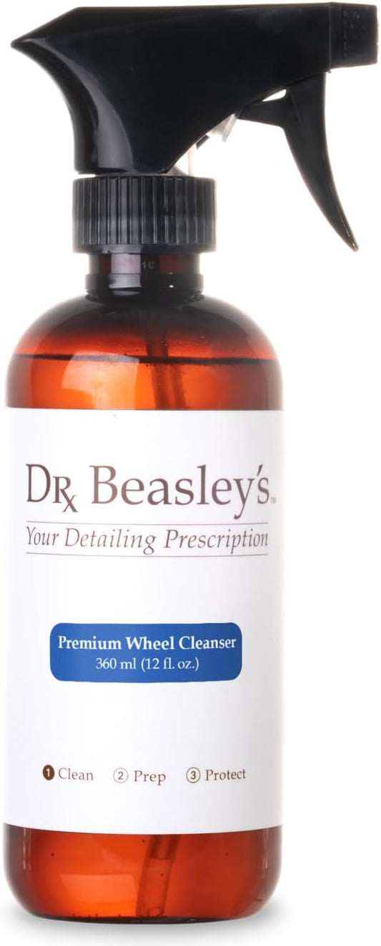 Dr. Beasley's Premium Wheel Cleanser for Autos 12 Fl Oz - Removes Dust, Dirt, and Grease on Wheels, Clings to Surface for Zero Waste and Maximum Results, Gives Wheels Remarkable Shine