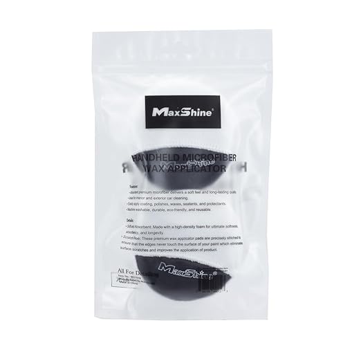 Maxshine Handheld Microfiber Wax Applicator Pad | White+Black, 3.35" Diameter, Ultra-Soft, Scratch-Free | Versatile Detailing for Wax, Polish, Protectant, Streak-Free Finish