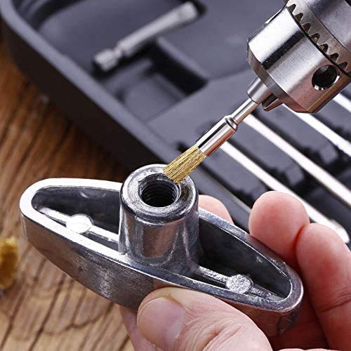 Rocaris 90 Pcs Wire Brushes Set, Brass Wire Wheels Pen Brushes Set Kit Accessories for Rotary Tool