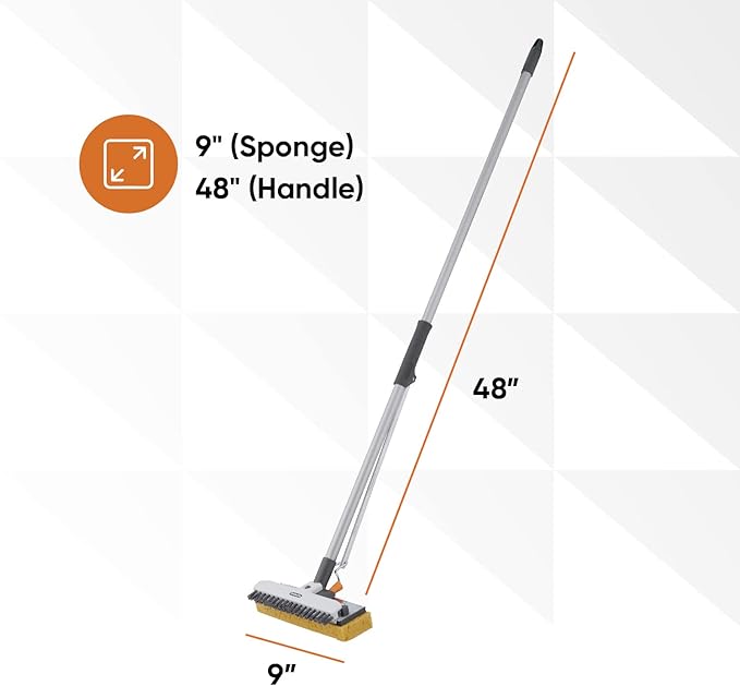 Superio Sponge Mop, Butterfly Squeeze Mop for Tile, Laminate, Bathroom, Kitchen, Garage Floors Commercial/Industrial (Full Mop)