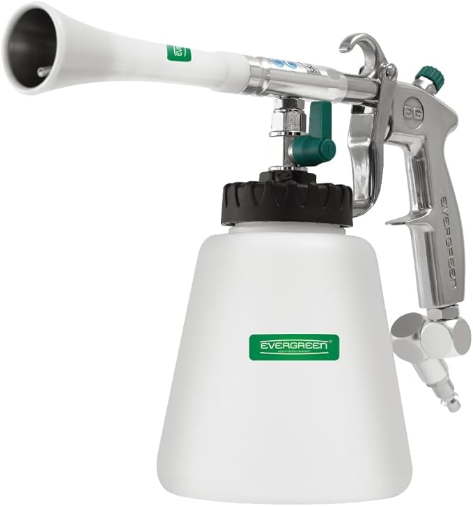 Nanoskin EVERGREEN Classic Tornado Cleaning Tool - Patented Pneumatic Cleaning Spray & Air Dry Device | Emits Pressurized Low Moisture to Detox Carpet, Plastic, Upholstery, Crevice, Felt, Metal & More