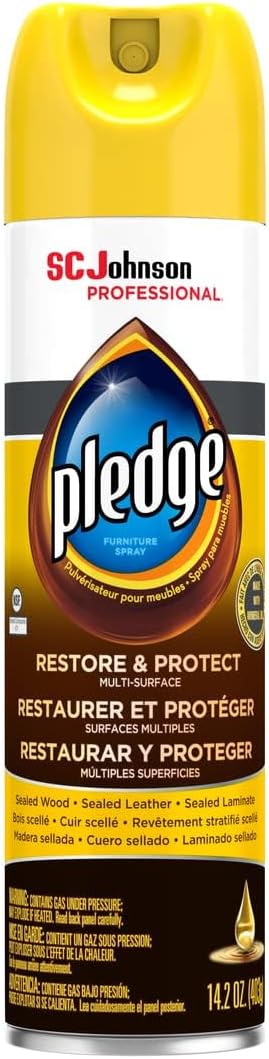 SC Johnson Professional, Pledge Revive It, Moisturizes and Revitalizes Surfaces, Aerosol, 14.2 Oz (Pack Of 6)