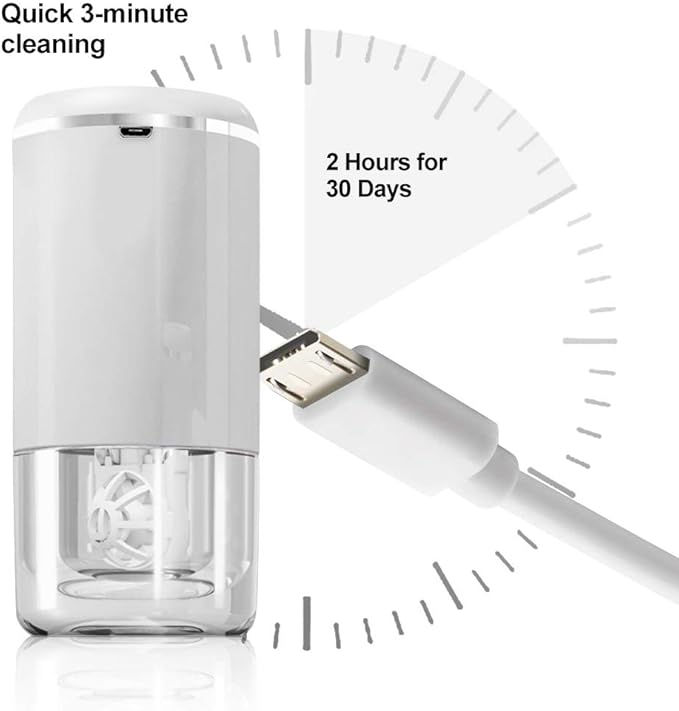 Contact Lens Cleaner, Intelligent Cleaning Machine for Soft and Contact Lenses,White