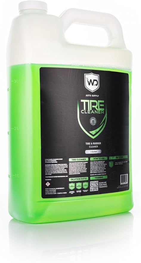 Tire Cleaner - Safely Removes Brake Dust, Dirt, and Debris from Tires, Rubber Floor Mats and Rubber Surfaces; No Sticky or Slippery Residue; Ready-To-Use Formula - 128 oz