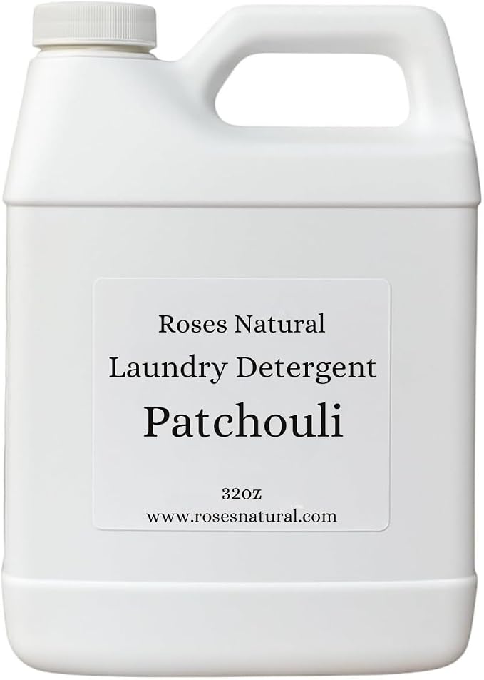 Patchouli Laundry Detergent, 32 oz, HE Compatible, Musky Patchouli Scented, Essential Oil, Hypoallergenic, Biodegradable, Made in the USA