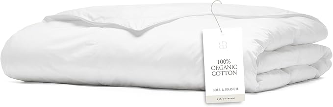 BOLL & BRANCH Down Alternative Duvet Insert - King/Cal King, Midweight - Luxury Shell - Hypoallergenic Primaloft Luxury Down Alternative Fill