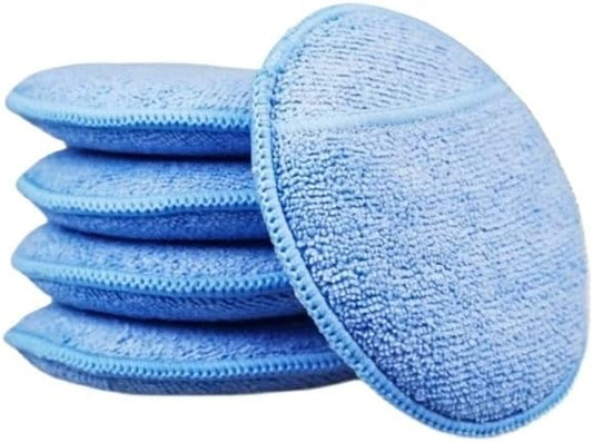 5/10/20PCS Soft Microfiber Car Detailing Applicator Pads - Round Pocket Foam Sponges for Waxing and Polishing Car Care(5PCS)