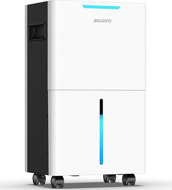 Aiusevo 21-Pint Dehumidifier for Home and Large Room up to 1500 Sq. Ft.,Dehumidifiers for Basement with Drain Hos Drain Hose, Auto Humidity Control, 3 Modes, 24-Hour Timer