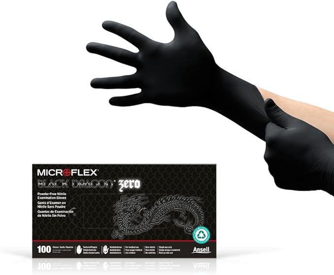 Disposable Nitrile Gloves w/Textured Fingertips for Medical, Industrial, Automotive Use