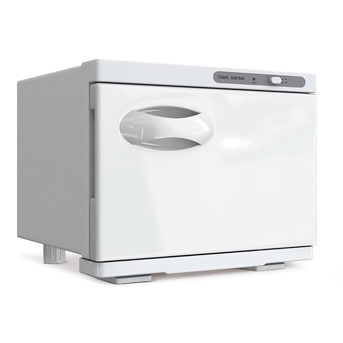 Towel Warmer Cabinet, 8L Hot Spa Small Towel Warmer Heating Use for Facial Spa, Hair Beauty, Salon Equipment and Home - White