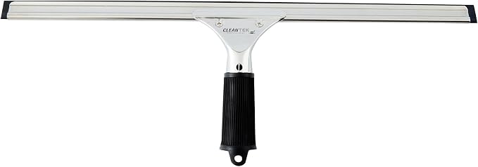 Restaurantware-Clean Tek Professional 17.72 Inch Window Squeegee, 1 Cleaning Squeegee with Rubber Blade - No-Slip Handle, Clean Mirror Or Car Windshield, Stainless Steel Wiper for Glass Door