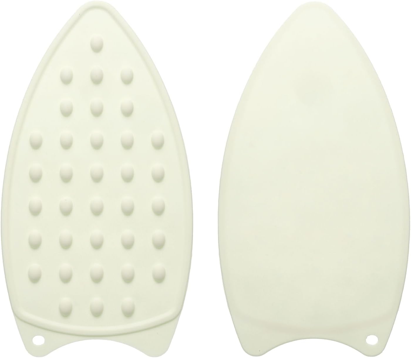HARFINGTON 2pcs Silicone Iron Rest Pad, Multipurpose Iron Hot Resistant Mat Iron Rest Plate for Ironing Board Hot Heat Resistant Steam Compact Mat, Cream