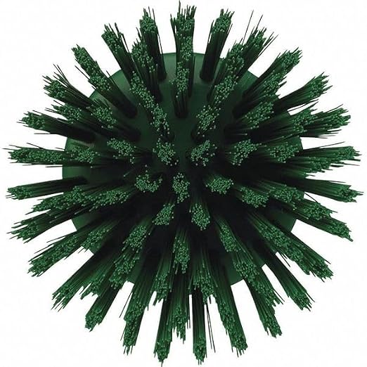 3 3/4 in W Scrub Brush, Stiff, 3 in L Handle, 3 3/4 in L Brush, Green, Plastic, 5 in L Overall - 1 Each
