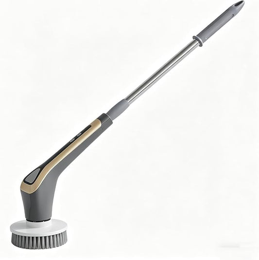 Electric Spin Scrubber, Full-Body Waterproof Bathroom Electric Scrubber with Power LCD Display, Cordless Cleaning Brush Scrubber for Bathroom and Kitchen Cleaning
