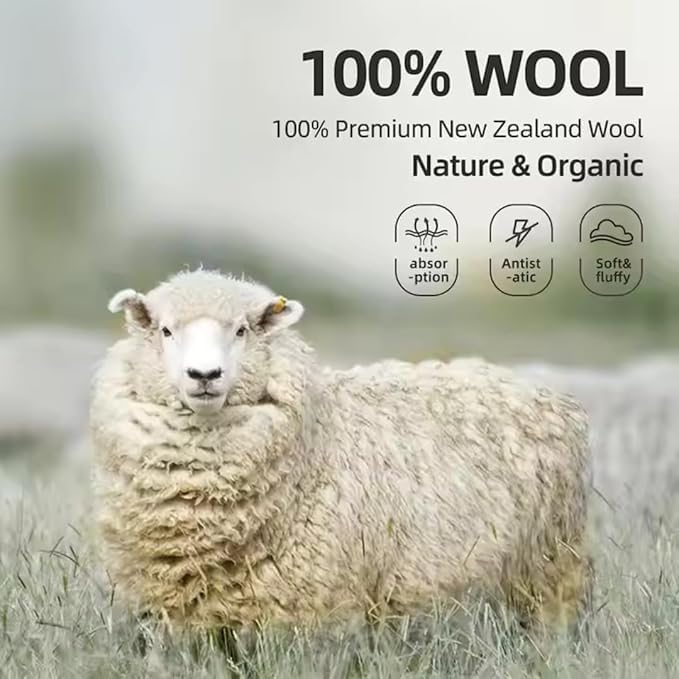 Haven Wool Dryer Balls with Essential Oils – 6-Pack Natural Reusable Laundry Balls with Lavender & Ocean Scents – Eco-Friendly Fabric Softener Alternative, Reduces Wrinkles & Drying Time