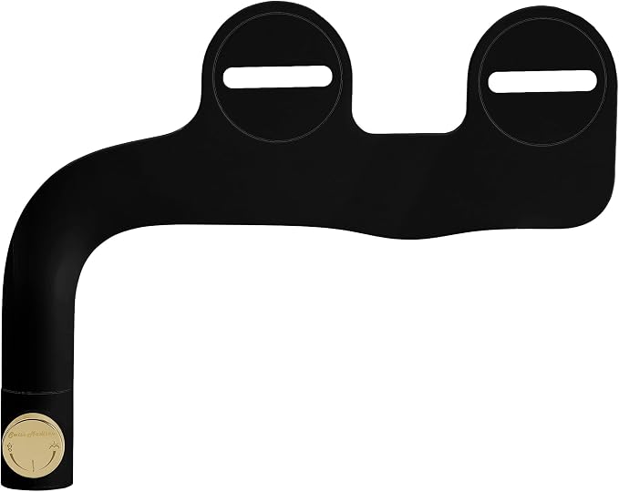Swiss Madison Aqua Non-Electric Bidet Toilet Attachment in Glossy Black with Polished Gold Hardware