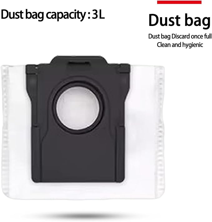 Replacement Kit Accessories Compatible with Dreame D10 Plus Gen 2/RLD32GD Robot Vacuum Cleaner Parts 2 Main Brush 6Side Brush 6HEPA Filter 6Dust Bag 6Mop Cloth(26pcs)