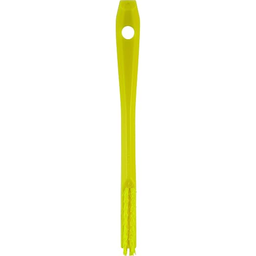Vikan - 44016 Detail Brush, Multifunctional, Slip-Resistant Cleaning Tool, Extra Stiff Polypropylene & Polyester Bristle, 8 Inch, Yellow