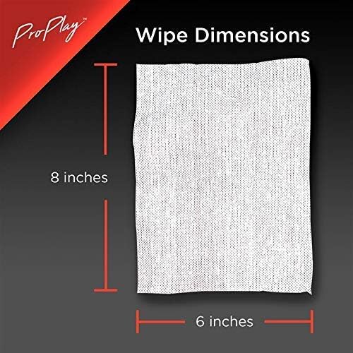 ProPlay Athletic Shoe Cleaning Wipes | Carnauba Wax Included | Repels Water from Shoes | Powerful Cleaner that Removes Dirt, Grass, and Sand | Convenient, Resealable Pack - Unscented 2 Pack