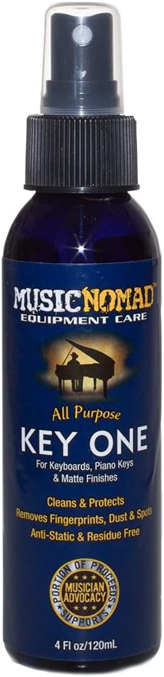 MusicNomad Complete 3 pc. Care Kit for Gloss Pianos - Cleaner, Polish, Cloth (MN132)