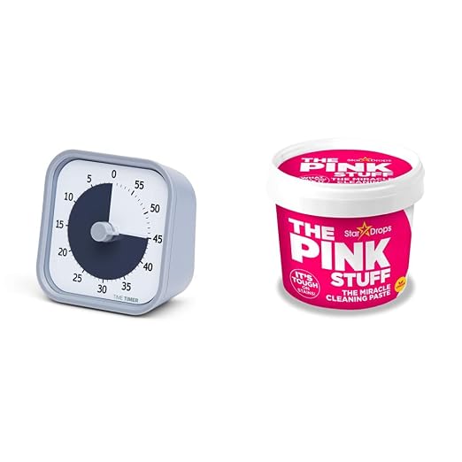 TIME TIMER Home MOD (60 Minute) Visual Timer + The Pink Stuff Miracle Cleaning Paste