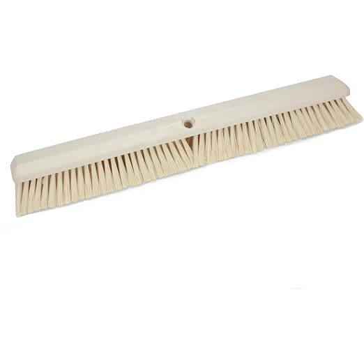 SPARTA 41891EC25 Omni Sweep Plastic Push Broom Head, Heavy Duty, Industrial Broom With Color Code System For Outdoor, Indoor, Garage, Concrete, Patio, Kitchen, Bathroom, 24 Inches, Tan, (Pack of 12)