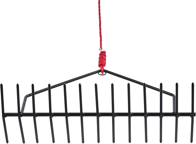 VEVOR 24 in Aquatic Weed Rake, 8.7 in Double Sided Lake Weed Rake, Pond Weeds Cutter with 30ft Rope, Tie Hole, No Assembly Required, Lightweight Muck Lilypad Clearing Tool for Pond, Lake, Rivulet