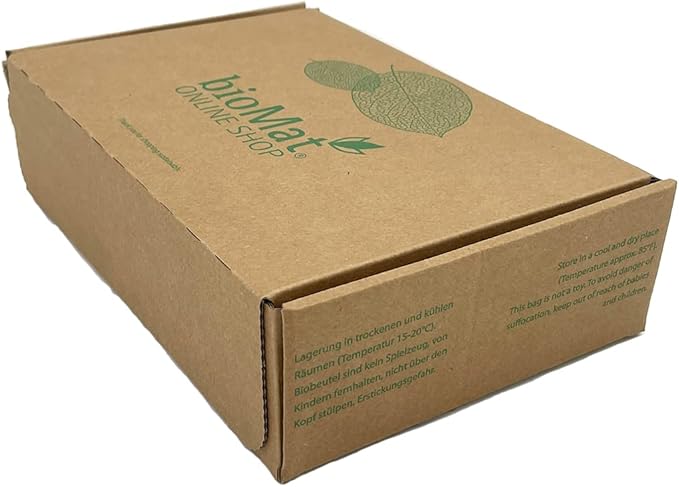 bioMat Compostable Trash Bags 8 Gallon, 50 Count, Medium flat top Kitchen Food Scrap Bin Liners, BPI, CMA and OK Compost HOME certified, Meets the ASTM D6400 Standard