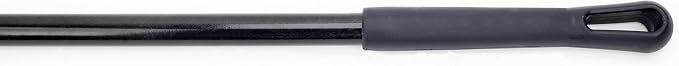 SPARTA 41082EC03 Plastic Color Coded Broom, Flagged Bristles, Long Broom With Angled Head For Large Debris, 56 Inches, Black, (Pack of 12)