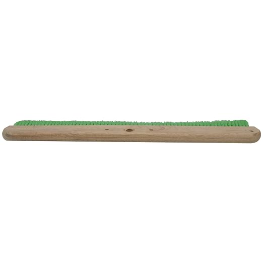 MARSHALLTOWN Wood Backed Concrete and Masonry Broom, Green Nylon, Assembled in USA, 6562