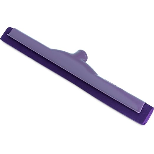 SPARTA 4156768 Plastic Double Foam Squeegee, Commercial Squeegee With Durable Contruction For Cleaning, Commercial, Residential, 18 Inches, Purple, (Pack of 6)
