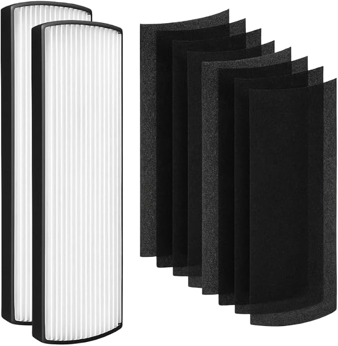 Replacement Filter PETWRFIL For Pure Enrichment PureZone Elite 4-IN-1 Tower Air Purifier PEAIRTWR 2-in-1 True HEPA (2 HEPA + 8-PreFilter)