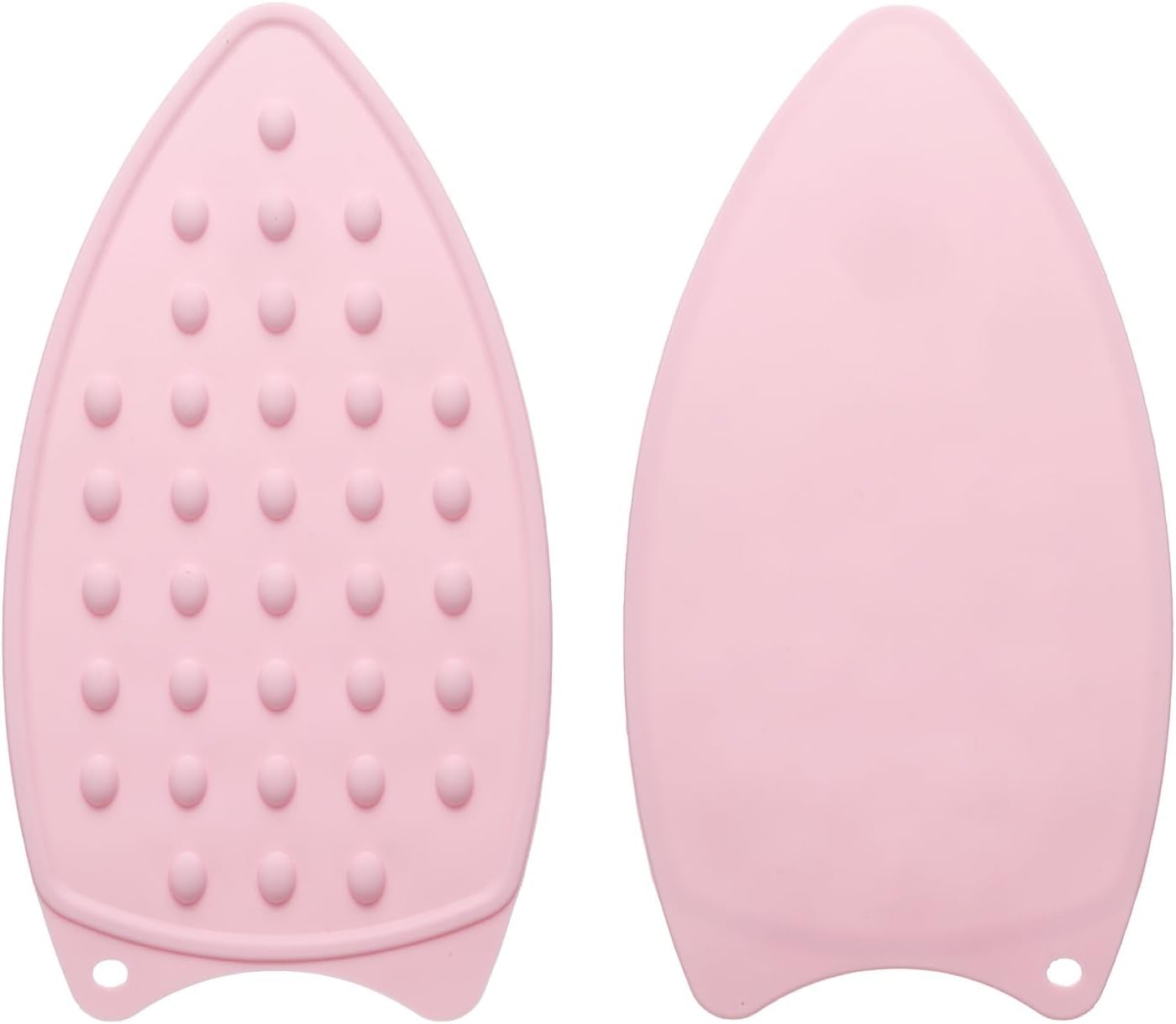 HARFINGTON 2pcs Silicone Iron Rest Pad, Multipurpose Iron Hot Resistant Mat Iron Rest Plate for Ironing Board Hot Heat Resistant Steam Compact Mat, Pale Pink