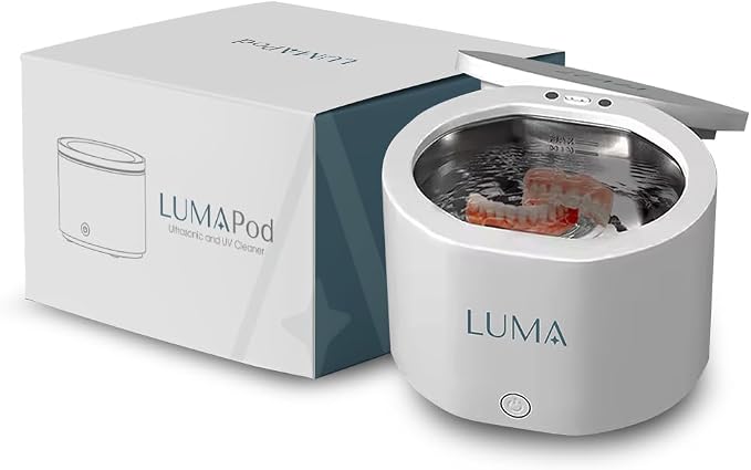 Ultrasonic Cleaner 42kHz | Dental Pod for Retainers, Dentures & Clear Aligners, Mouth Guard Cleaner, Deep Cleaning Sonic, Dental Appliance Cleaner