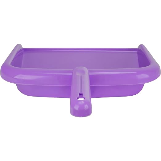 SPARTA Large Handheld Dustpan with Hanging Hole, Heavy-Duty Plastic Dustpan with Wide Lip for Countertops and Surfaces, Plastic, 10 Inches, Purple, (Pack of 12)