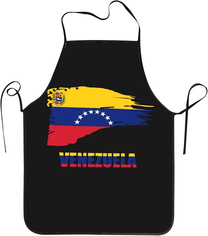 Venezuela Flag Unisex Kitchen Bib Apron Barbershop Coffee Shop With Adjustable Apron