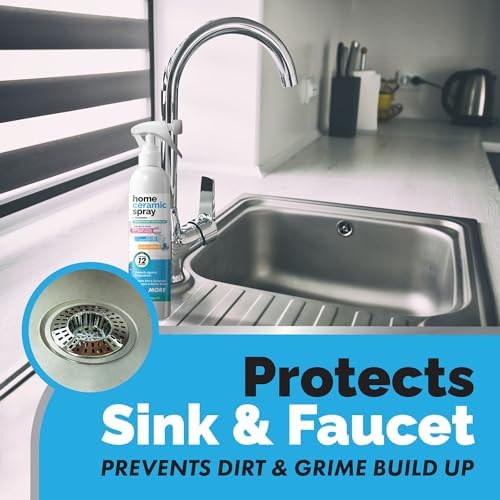 3 Pack [12 Oz] Home Ceramic Coating Spray Kit -Shine, Seal & Protect Kitchen & Bath Surfaces- High Shine - Repels Stains & Grime Effortlessly - Use on Stainless Steel, Sinks, Countertops, Glass & More