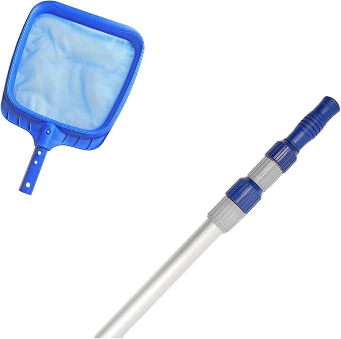 Poolvio 13.5'' Pool Skimmer Net & 12FT Telescopic Pole