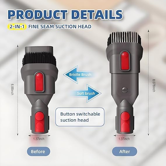 ForDyson Gen5 V15 V12 V8 V11 V10 V7 Attachments Kit - All Attachments, Dryer Nozzle, Extension Hose, Crevice Tool, Mattress Brush, Dust Brush, Stiff Brush, Lint & Wrinkle Tool