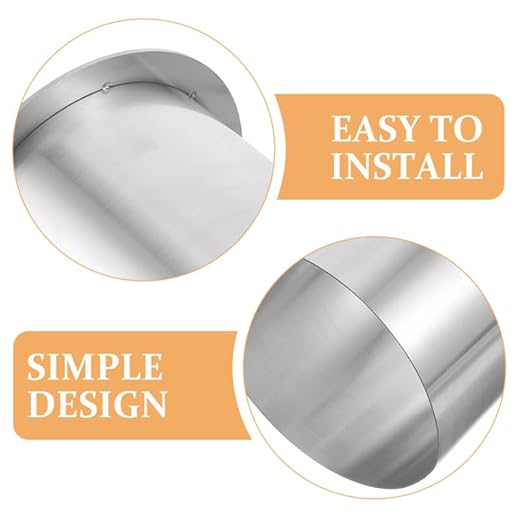 PRETYZOOM Stainless Steel Round Countertop Trash can Lid Small Wastebasket Cover Recessed Garbage Lid Space-Saving Design for Office Bathroom Desk 5.90X4.72X3.14In