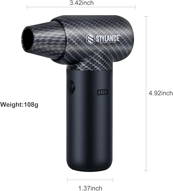 Mini Compressed Air Duster, Electric Air Duster, Mini Blower Jet Dry Blower for Computer, Barber Salon, Keyboard, Car, Home, Outdoor Cleaning (Grey)