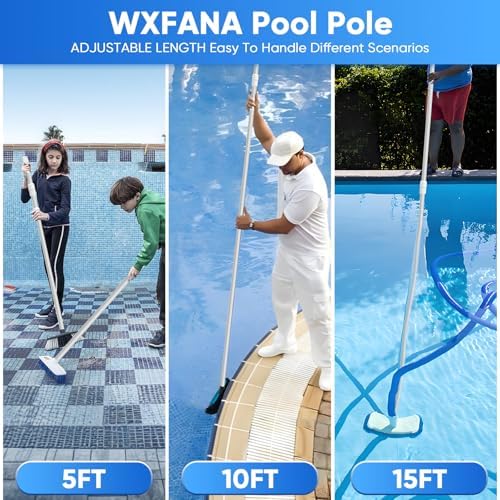 Pool cleanning kit, 15FT Pool Pole with net and Brush