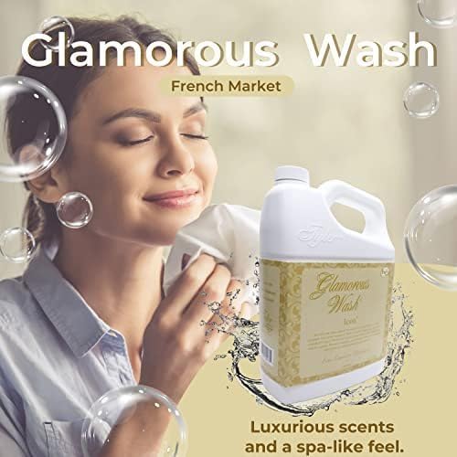 Worldwide Nutrition Bundle: Tyler Glamorous Wash French Market Fine Laundry Liquid Detergent - Luxury Liquid Laundry Detergent - 1.89L (64 Fl Oz) Liquid Detergent and Multi-Purpose Key Chain