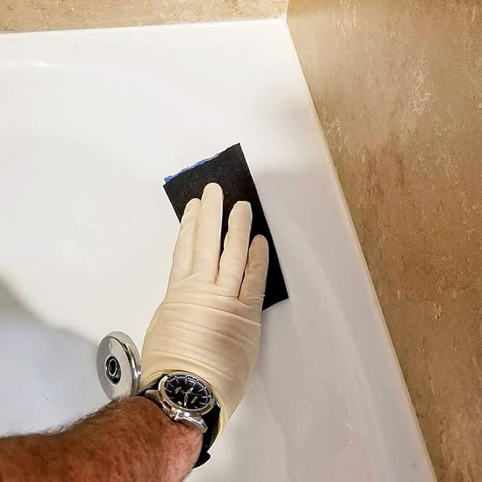 Bathworks Roll-On Refinishing Kit with Non-Slip Additive - 22 fl oz, High Gloss White, Professional-Grade DIY Coating with Tools Included - Durable Non-Yellowing Finish for Bathtubs, Tile, Sinks, & Showers